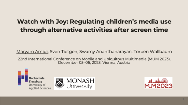 Watch with Joy: Regulating children’s media use through alternative activities after screen time